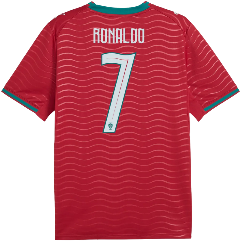 Portugal FPF Home Jersey Replica Player, Puma Portugal FPF Home Jersey Replica Player in 77-Club Red/Green Lagoon back