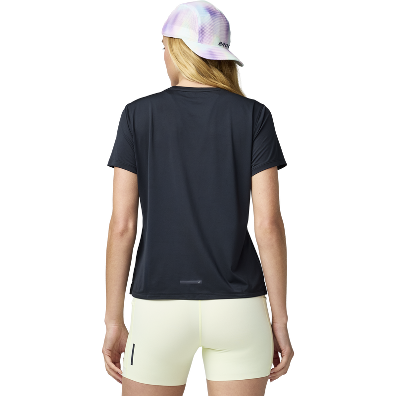 Women's Dash Short Sleeve, Brooks Women's Dash Short Sleeve in 001-Black back