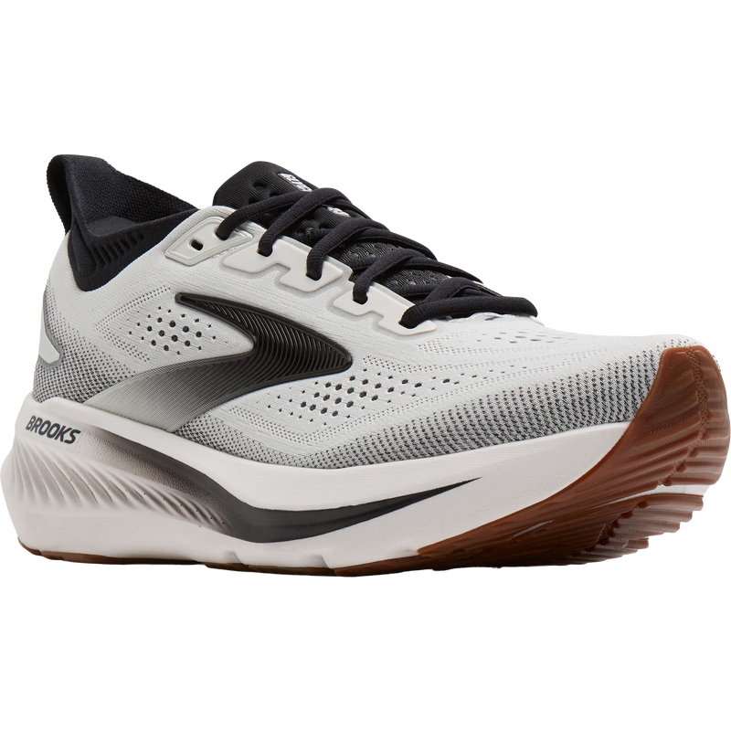 Men's Glycerin 23 Wide, Brooks Men's Glycerin 23 in 187-White/Black/Gum right front