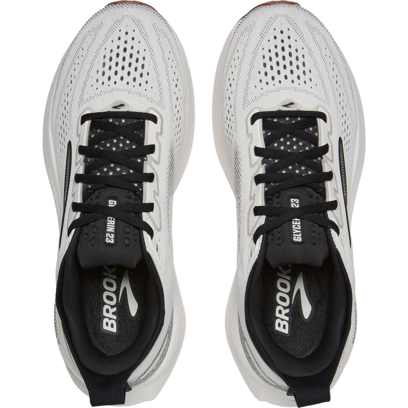 Men's Glycerin 23, Brooks Men's Glycerin 23 in 187-White/Black/Gum pair top