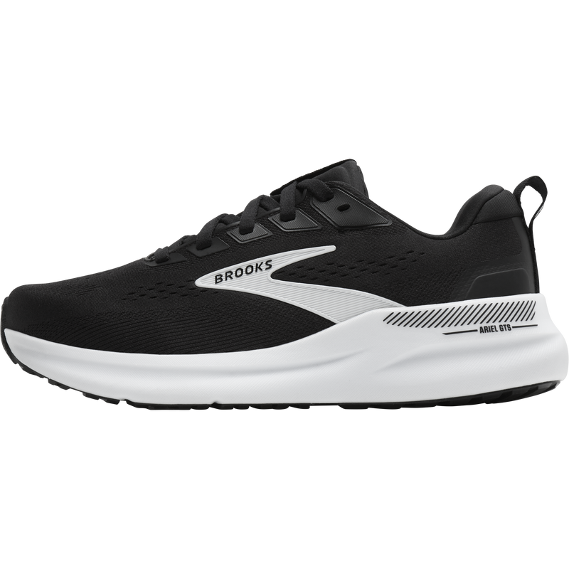 Women's Ariel 26 Wide, Brooks Women's Ariel 26 in090-Black/Grey/White left profile