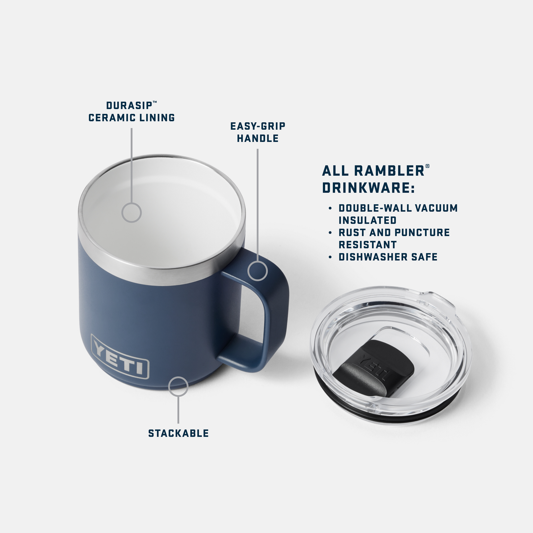 Yeti Rambler 10 oz Mug with Magslider Lid Features Graphic