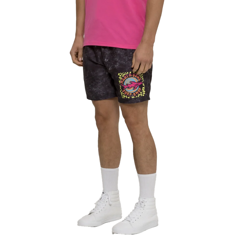 Men's Surf Shop Pool Short, Maui and Sons Men's Surf Shop Pool Short 3/4 Front