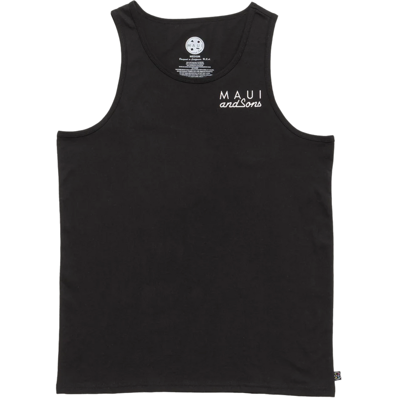 Men's Cookie Logo Tank, Maui and Sons Men's Cookie Logo Tank Front Logo