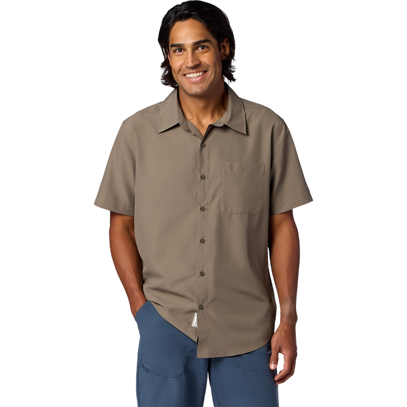 Men's AirExchange UPF 40 Novelty Short-Sleeve Collared Shirt, Featured Image