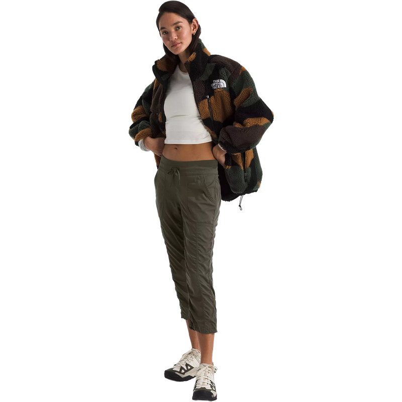 Women's Aphrodite 2.0 Capri, The North Face Women's Aphrodite 2.0 Capri in Taupe Green full body view on model