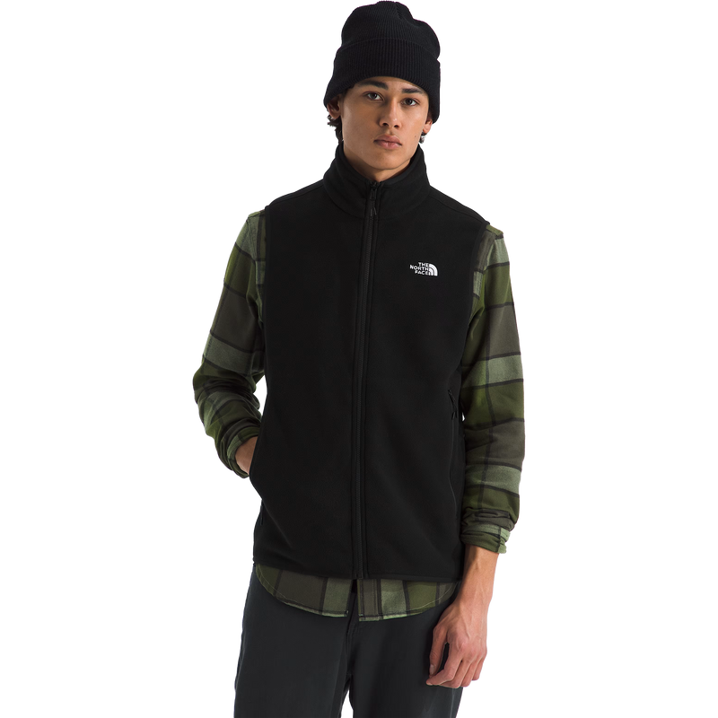 Men's Glacier Fleece Vest, The North Face Men's Glacier Fleece Vest Front Zipped