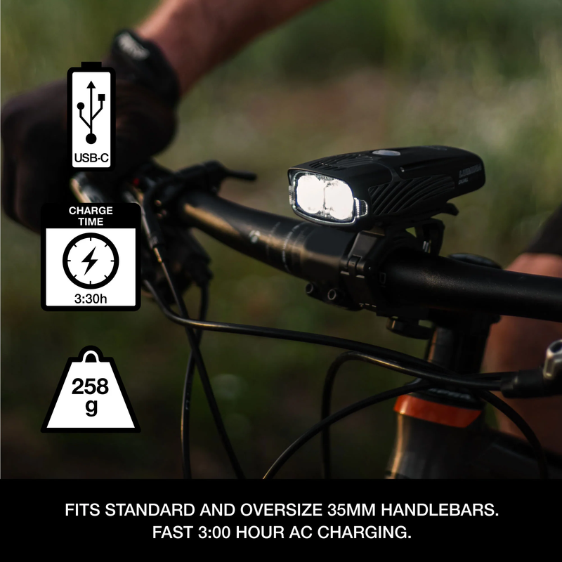 Lumina Dual 2000, NiteRider Lumina Dual 2000 on Handlebars