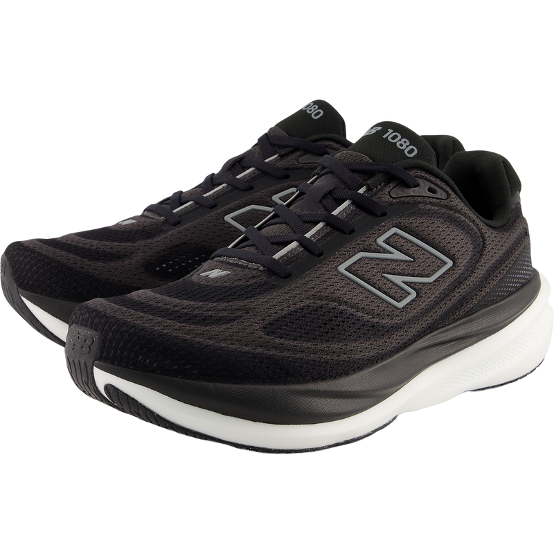 Men's 1080 v15, New Balance Men's 1080 v15 in FR-Black/Slate Grey pair left