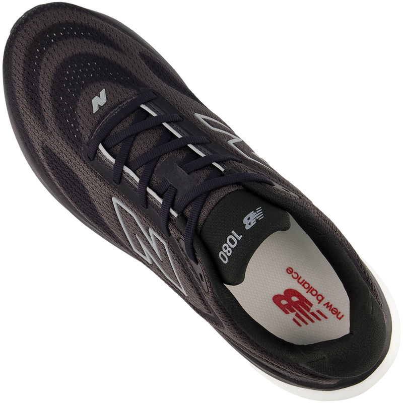 Men's 1080 v15, New Balance Men's 1080 v15 in FR-Black/Slate Grey top of left shoe