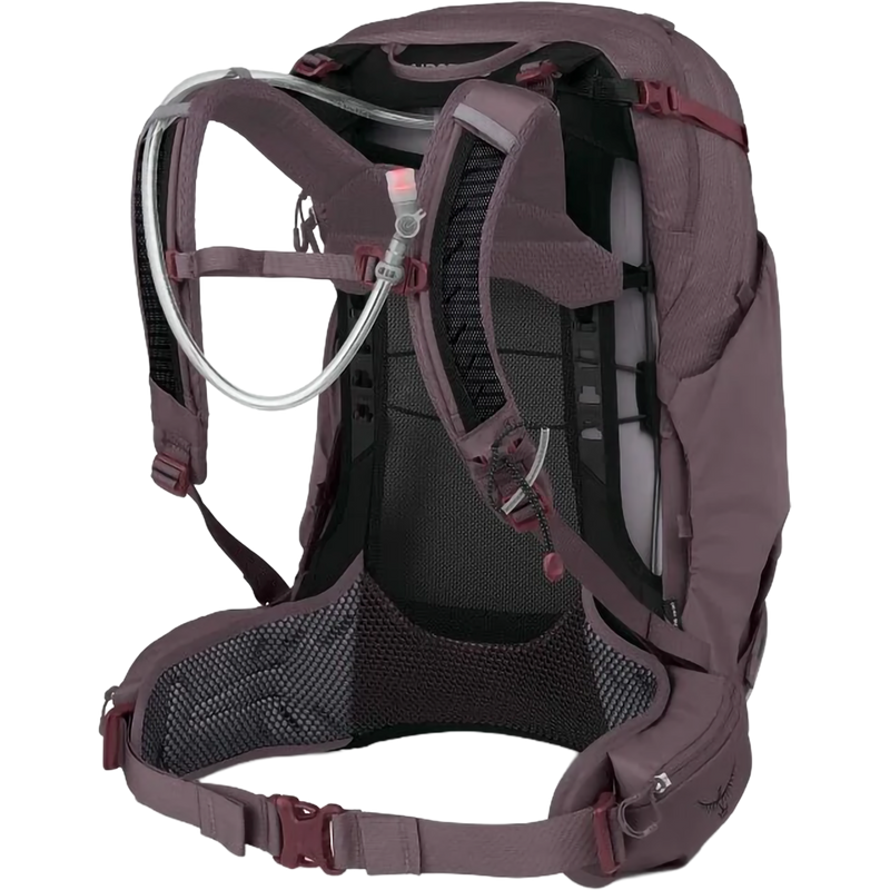 Mira 24 with Reservoir, Osprey Mira 24 with Reservoir in Graphite Purple harness and waist belt