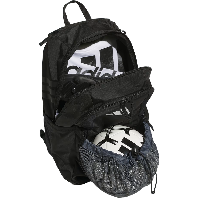 Stadium Ball Bag, Adidas Stadium Ball Bag in Black/White unzipped