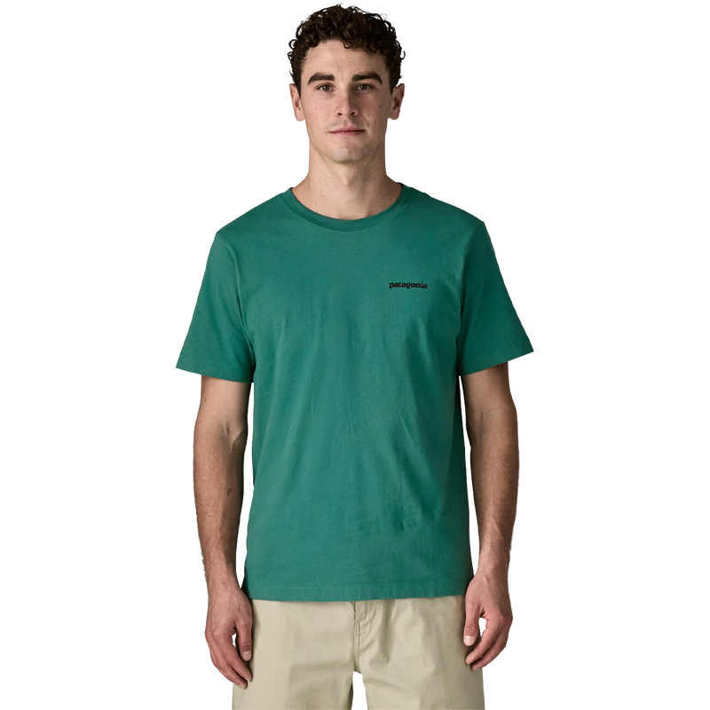 Men's P-6 Logo Shirt, Patagonia Men's P-6 Logo T-Shirt front on model