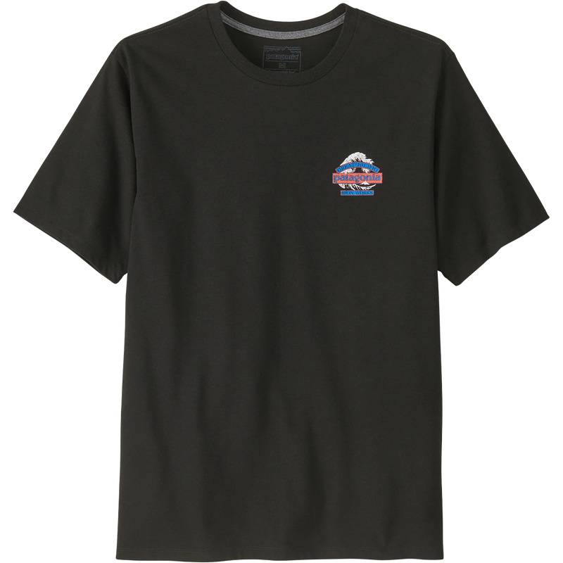 Men's Great Waves Responsibili-Tee, Patagonia Men's Great Waves Responsibili-Tee in Black front view