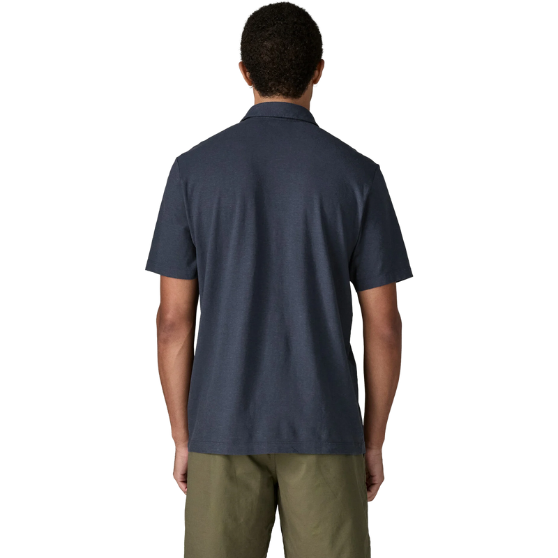 Men's Trail Harbor Button Down Shirt, Patagonia Men's Trail Harbor Button Down Shirt in New Navy back view