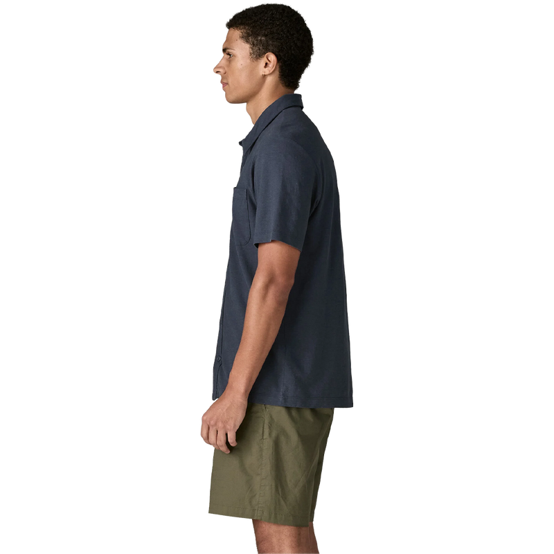 Men's Trail Harbor Button Down Shirt, Patagonia Men's Trail Harbor Button Down Shirt in New Navy side view