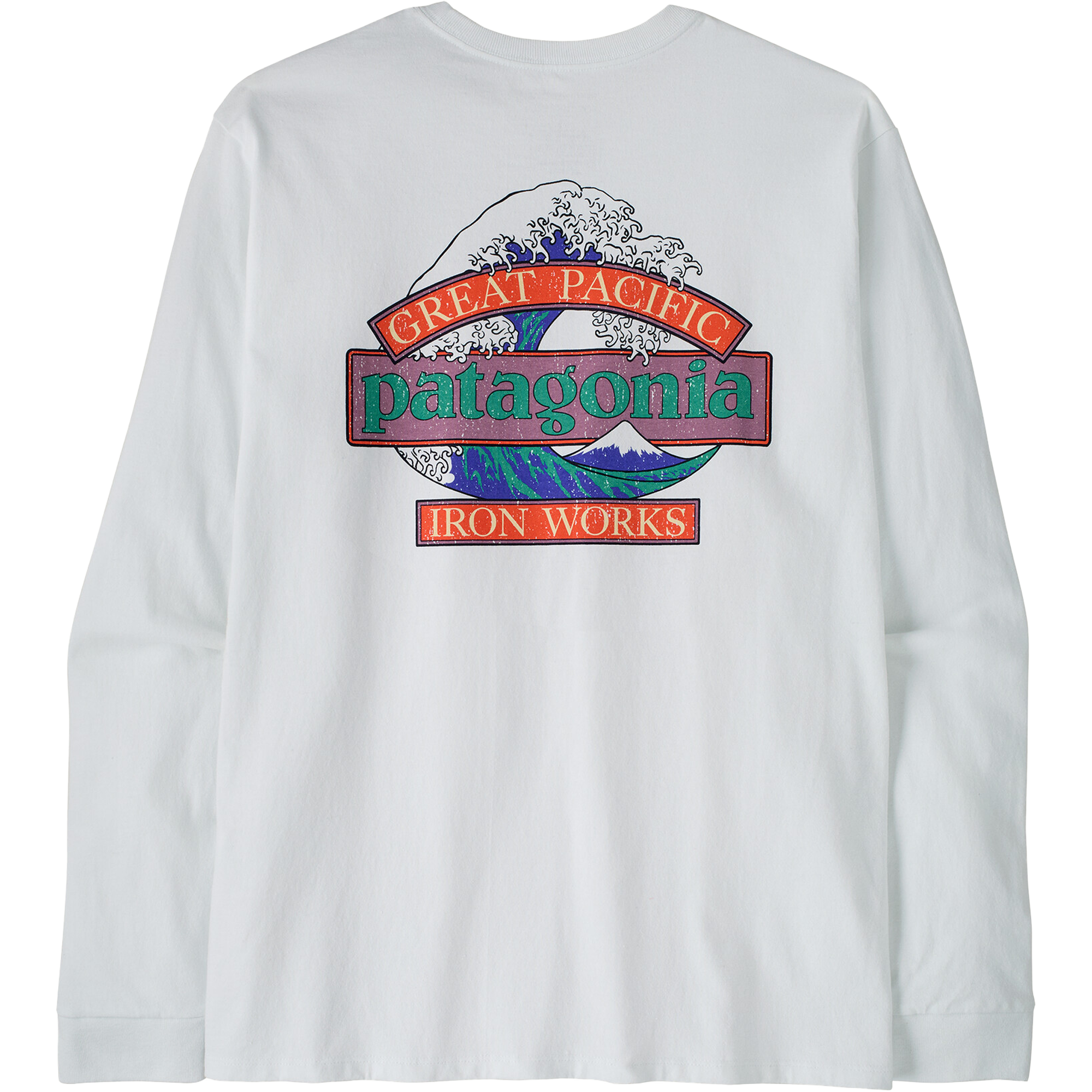 Patagonia Men's Longsleeve Great Waves Responsibili-Tee in FIber White