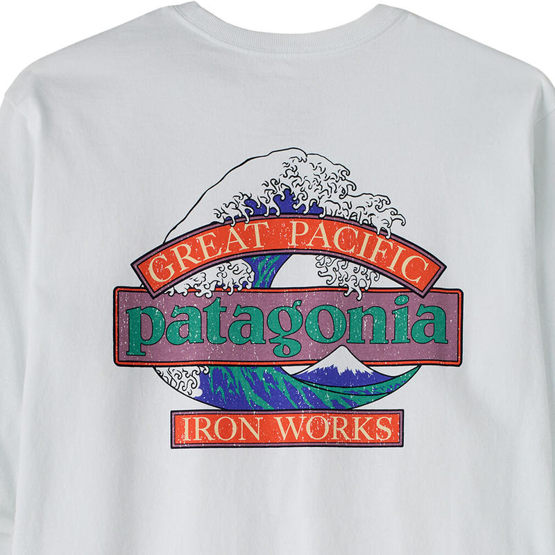 Patagonia Men's Longsleeve Great Waves Responsibili-Tee Back Graphic