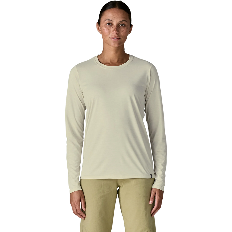 Women's Long Sleeve Capilene Cool Daily Shirt, Patagonia Women's Long Sleeve Capilene Cool Daily Shirt in DYWH-Dyno White front