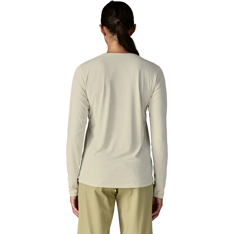 Women's Long Sleeve Capilene Cool Daily Shirt, Patagonia Women's Long Sleeve Capilene Cool Daily Shirt in DYWH-Dyno White back