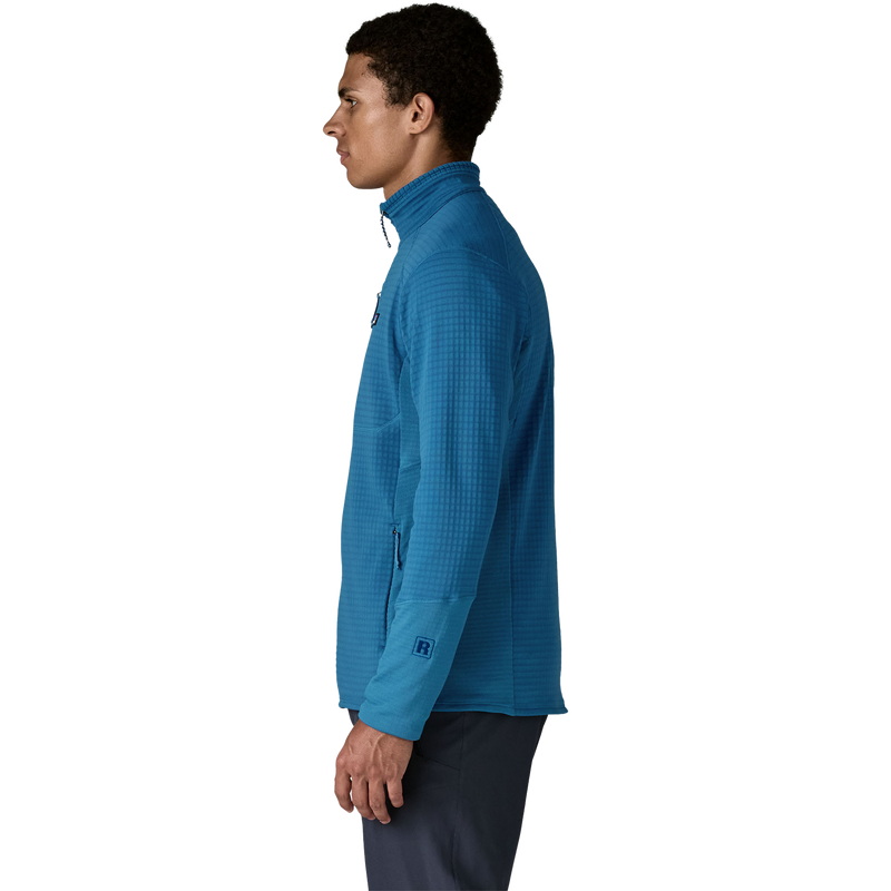 Men's R1 Jacket, Patagonia Men's R1 Jacket in AQT-Aquatic Blue left