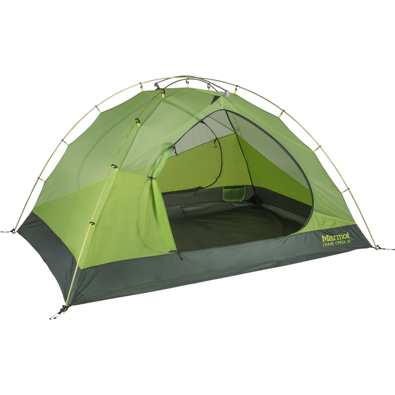 Crane Creek 3 Person Tent, Marmot Crane Creek 3P rainfly off door open