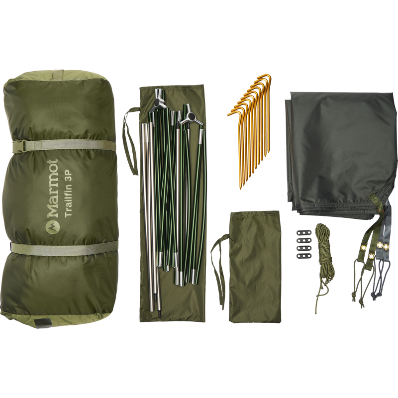Trailfin 3P, Marmot Trailfin 3P in 42487-Olive Grove/Nori included parts