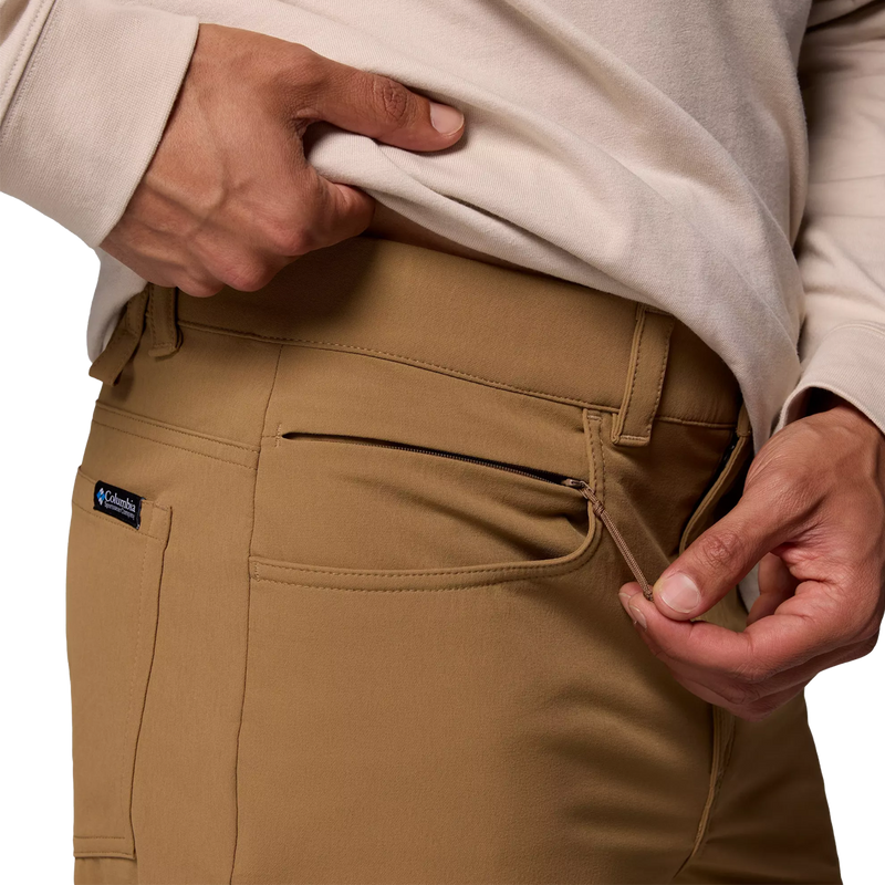 Men's Roc Tech 5 Pocket Pant, Men's Roc Tech 5 Pocket Pant in Delta security zipper pocket detail