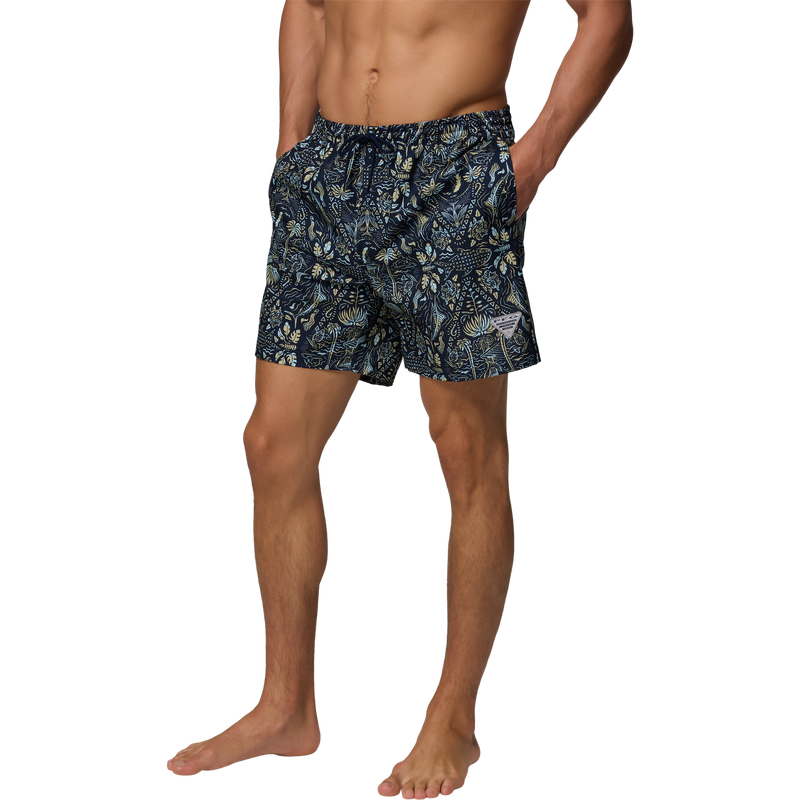 Men's PFG Rambler Printed Water Short 6", Columbia Men's PFG Rambler Printed Water Short 6" 3/4 Front