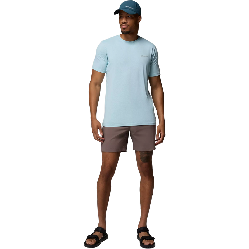 Men's Tech Trail Utility Short 9", Columbia Men's Tech Trail Utility Short 9" in Iron full body view on model