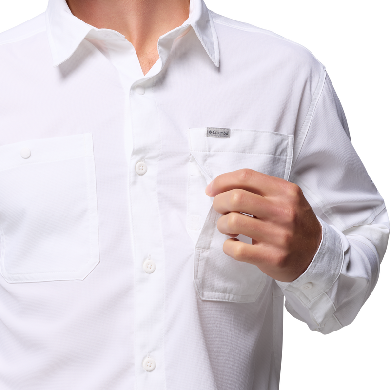 Silver Ridge Utility II Long Sleeve Shirt, Columbia Silver Ridge Utility II Long Sleeve Shirt Front Pocket