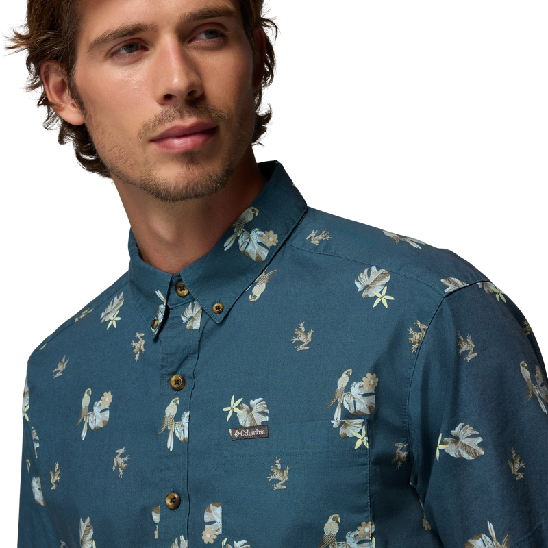 Men's Rapid Rivers Printed Short Sleeve Shirt, Columbia Men's Rapid Rivers Printed Short Sleeve Shirt