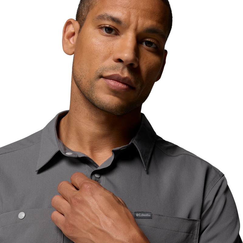 Men's Silver Ridge Utility II Short Sleeve Shirt, Columbia Men's Silver Ridge Utility II Short Sleeve Shirt Collar