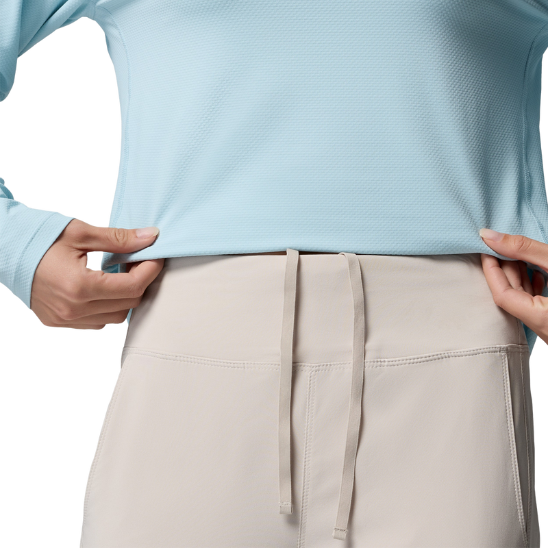 Women's PFG Castback Pant, Columbia Women's PFG Castback Pant in Dark Stone with seam and drawstring detail