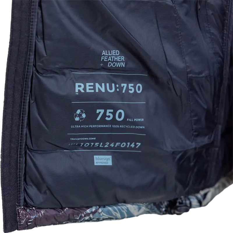 Women's Re-Up Recycled Down Hoodie, Jones Snowboards Women's Re-Up Recycled Down Hoodie alternate image liner