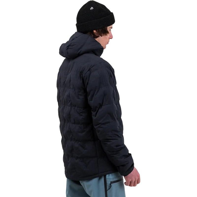 Men's Dark Start Recycled Hoody, Jones Snowboards Dark Start Recycled Hoody in Stealth Black back right