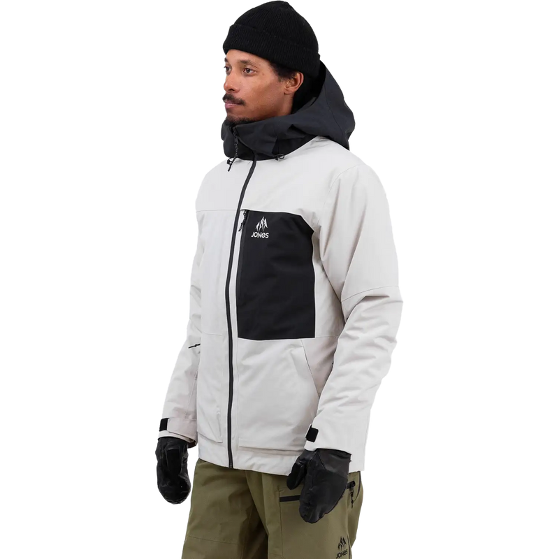 Men's MTN Surf Recycled Insulated Parka, Jones Snowboards MTN Surf Recycled Insulated Parka in Smoke Gray front left