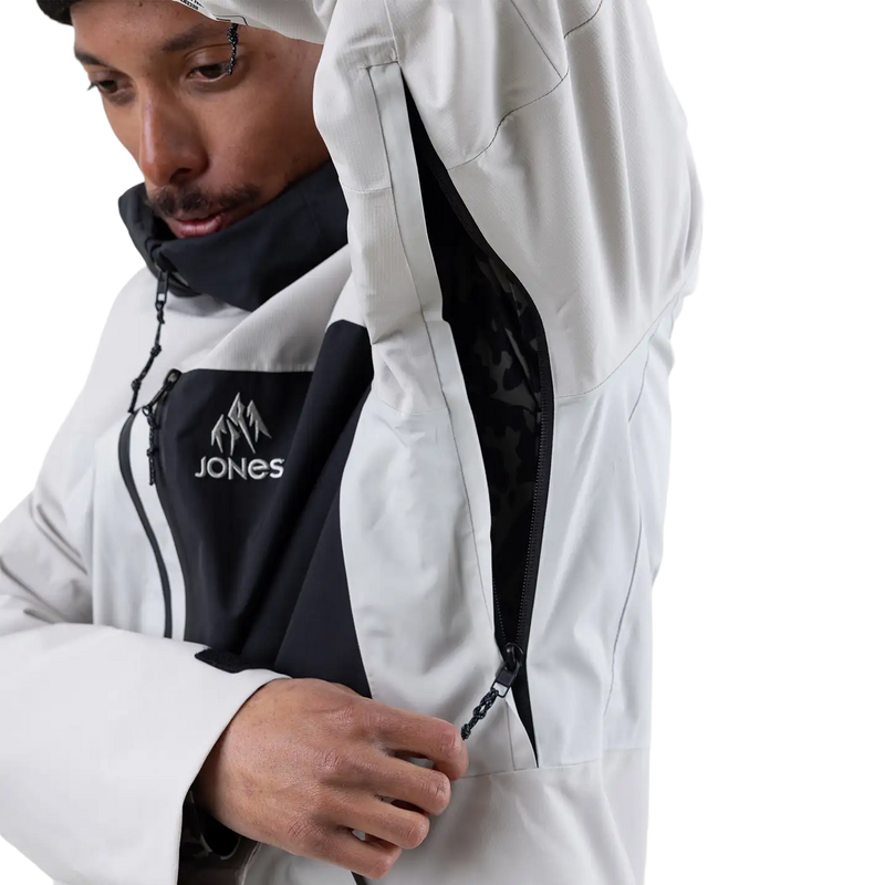 Men's MTN Surf Recycled Insulated Parka, Jones Snowboards MTN Surf Recycled Insulated Parka in Smoke Gray pit vent