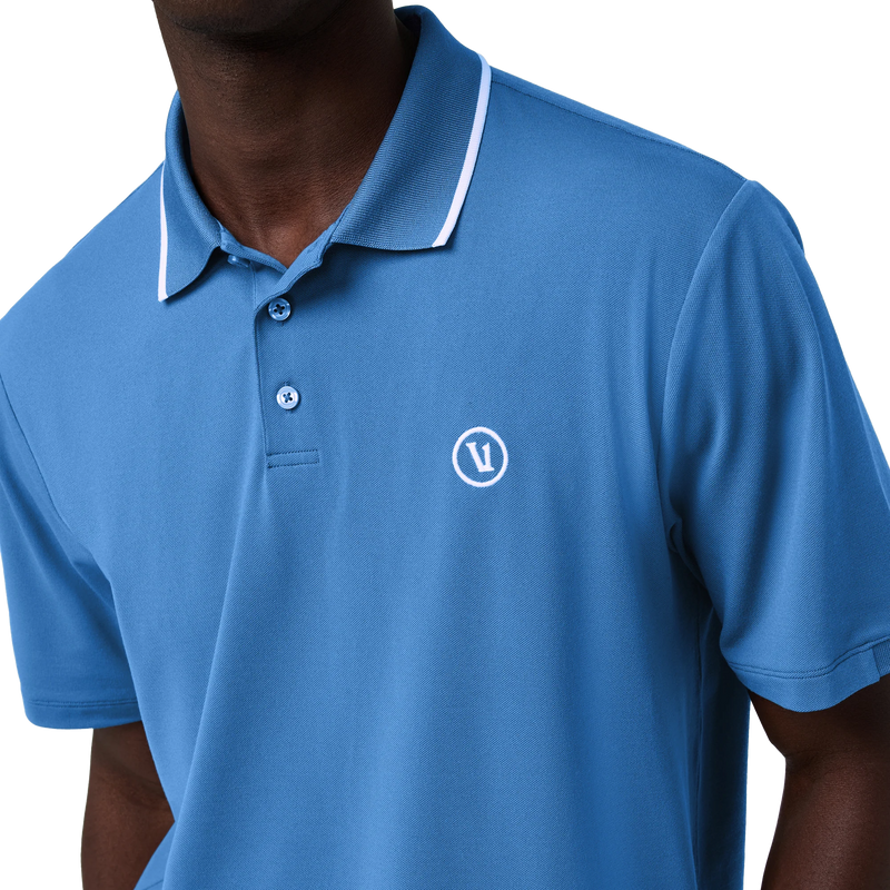 Men's Gamepoint Polo 2.0, Vuori Men's Gamepoint Polo 2.0 Front Logo