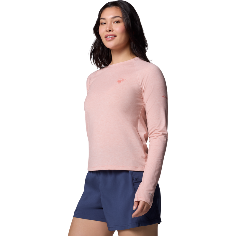Women's PFG Uncharted Knit Long Sleeve, Columbia Women's PFG Uncharted Knit Long Sleeve 3/4 Front