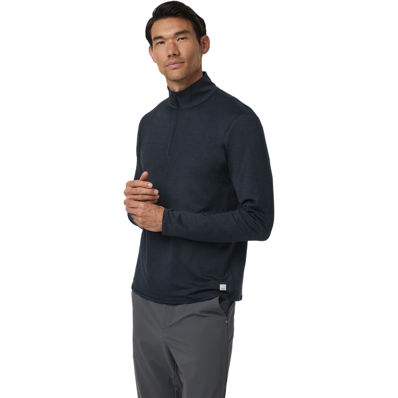 Men's Ponto 1/2 Zip Mock Neck, Vuori Men's Ponto 1/2 Zip Mock Neck 3/4 Front