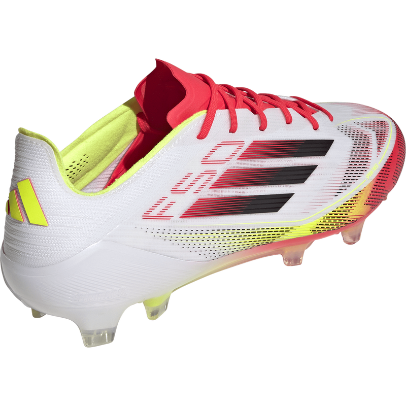 F50 Elite Firm Ground, Adidas F50 Elite Firm Ground in White/Core Black/Solar Yellow right back