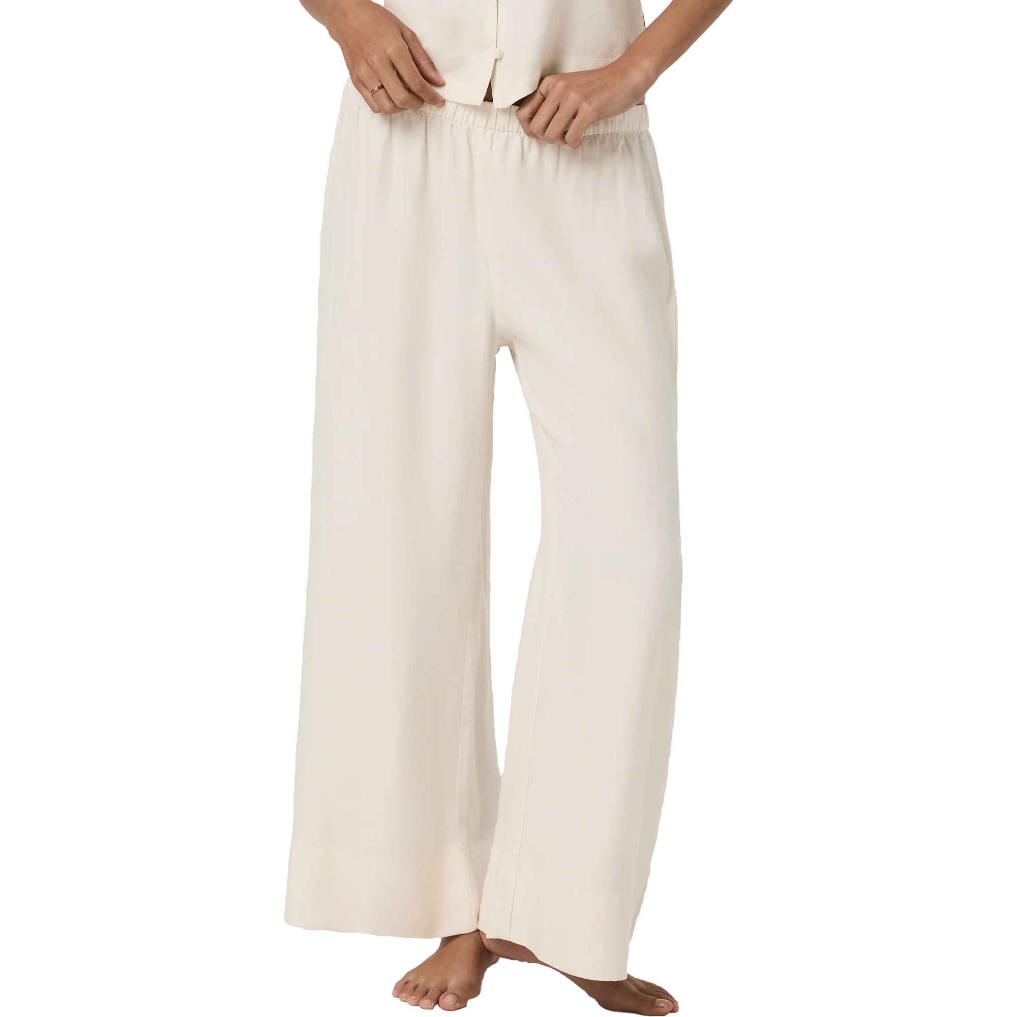 Vuori Women's Trestles Twill Everyday Crop Wideleg in Natural
