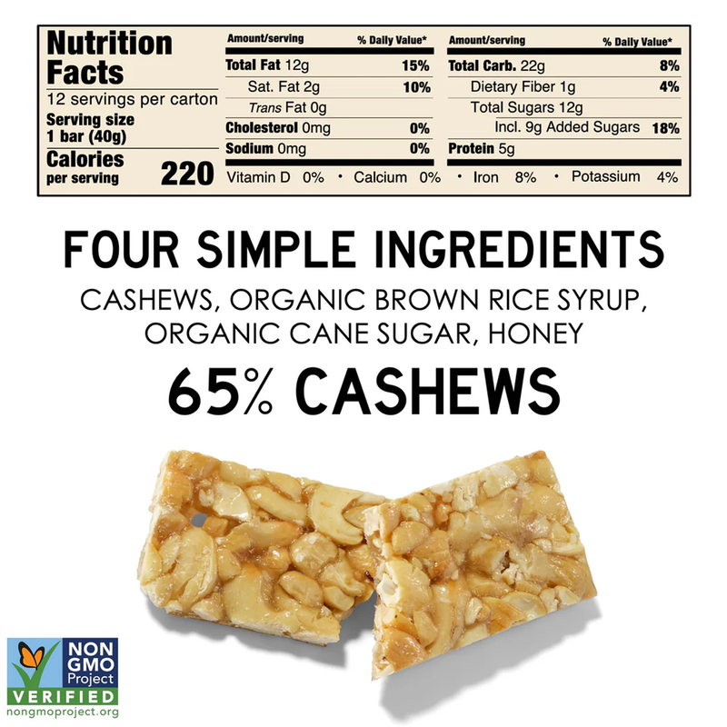 Nut Bar, South 40 Nut Bar in Cashew ingredients