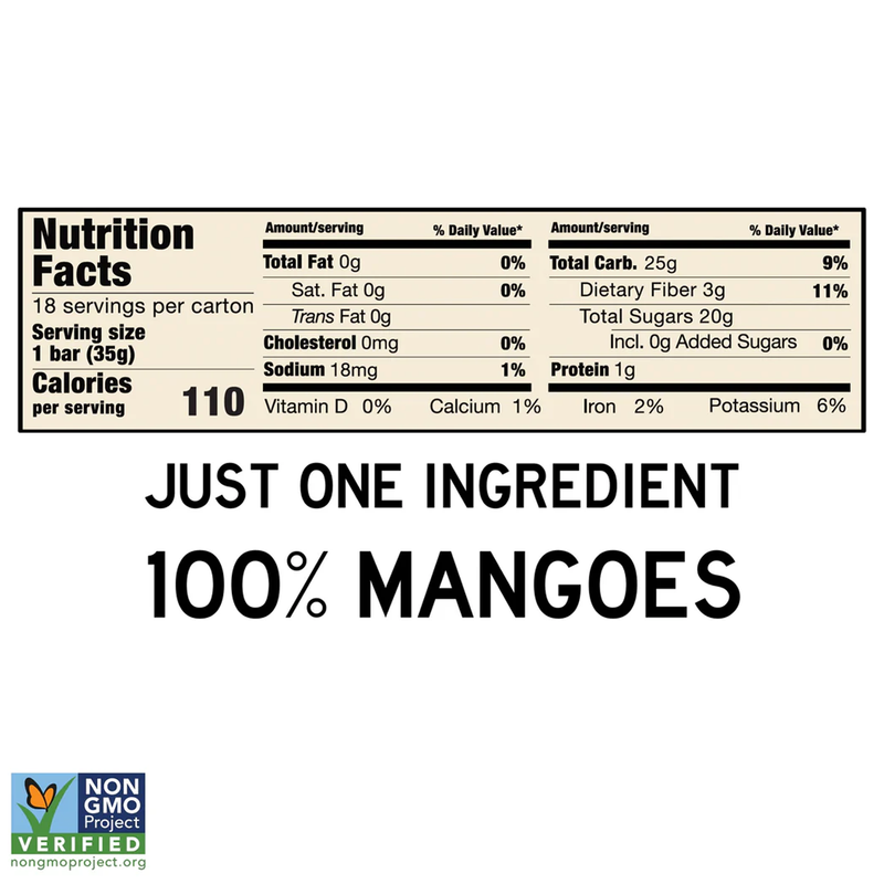 Fruit Bar, South 40 Fruit Bar Mango Ingridients