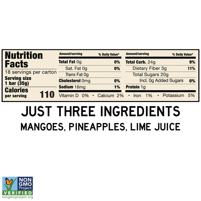 Fruit Bar, South 40 Fruit Bar Pineapple Mango Ingridients