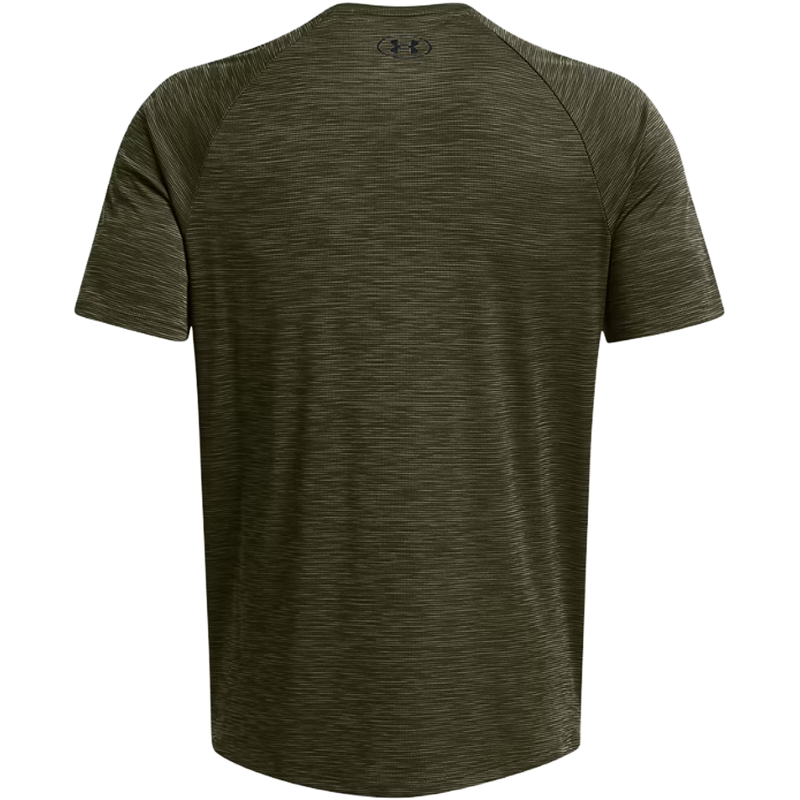 Men's UA Tech Textured Short Sleeve, Men's UA Tech Textured Short Sleeve in Marine OD Green back view