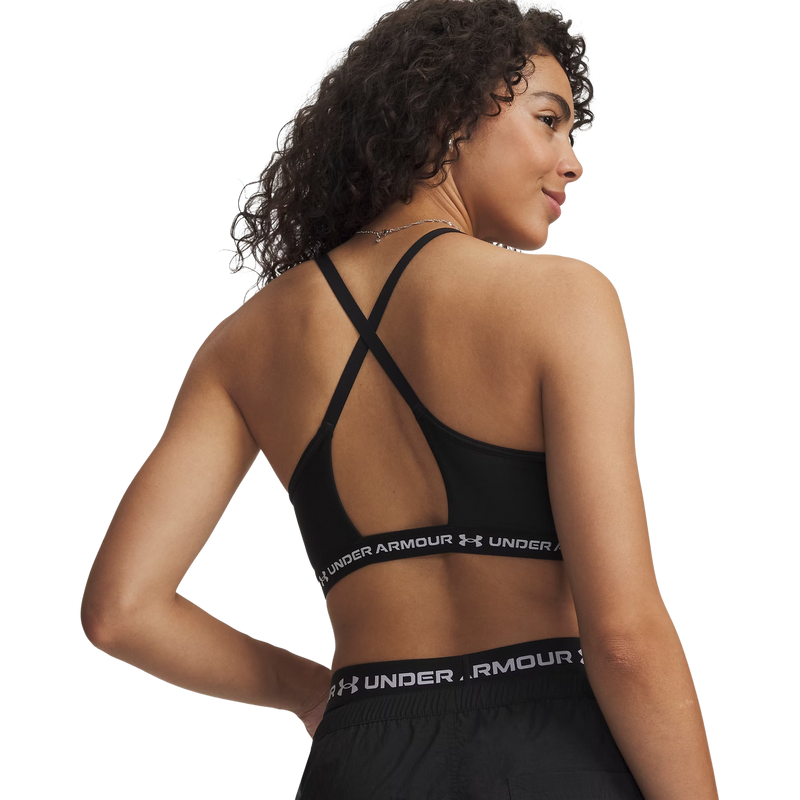 Women's Crossback Low Bra, Under Armour Women's Crossback Low Bra in 008-Ultimate Black back