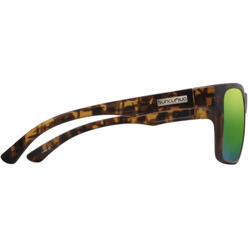 Rambler, Suncloud Rambler in Matte Tortoise/Polarized Green Mirror right profile