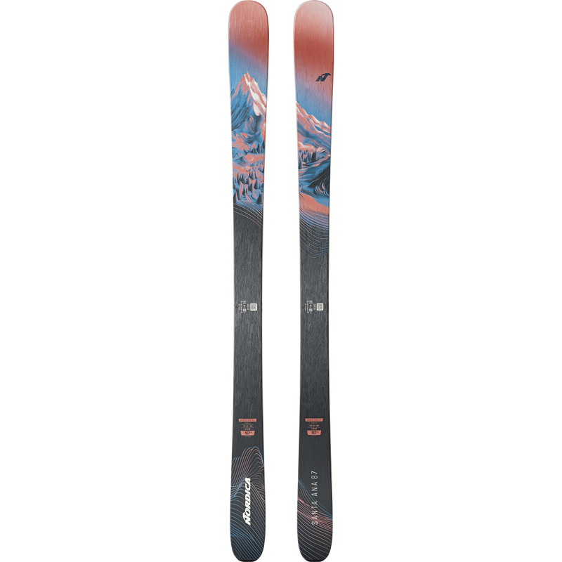 Nordica Women's Santa Ana 87 Demo Ski Package, Nordica Women's Santa Ana 87 in Coral/Blue/Black